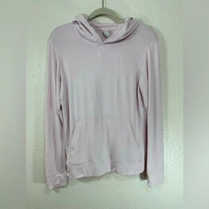 Athleta Girl Light Pink Long Sleeve Athletic Gym Pullover Hooded Sweatshirt XXL